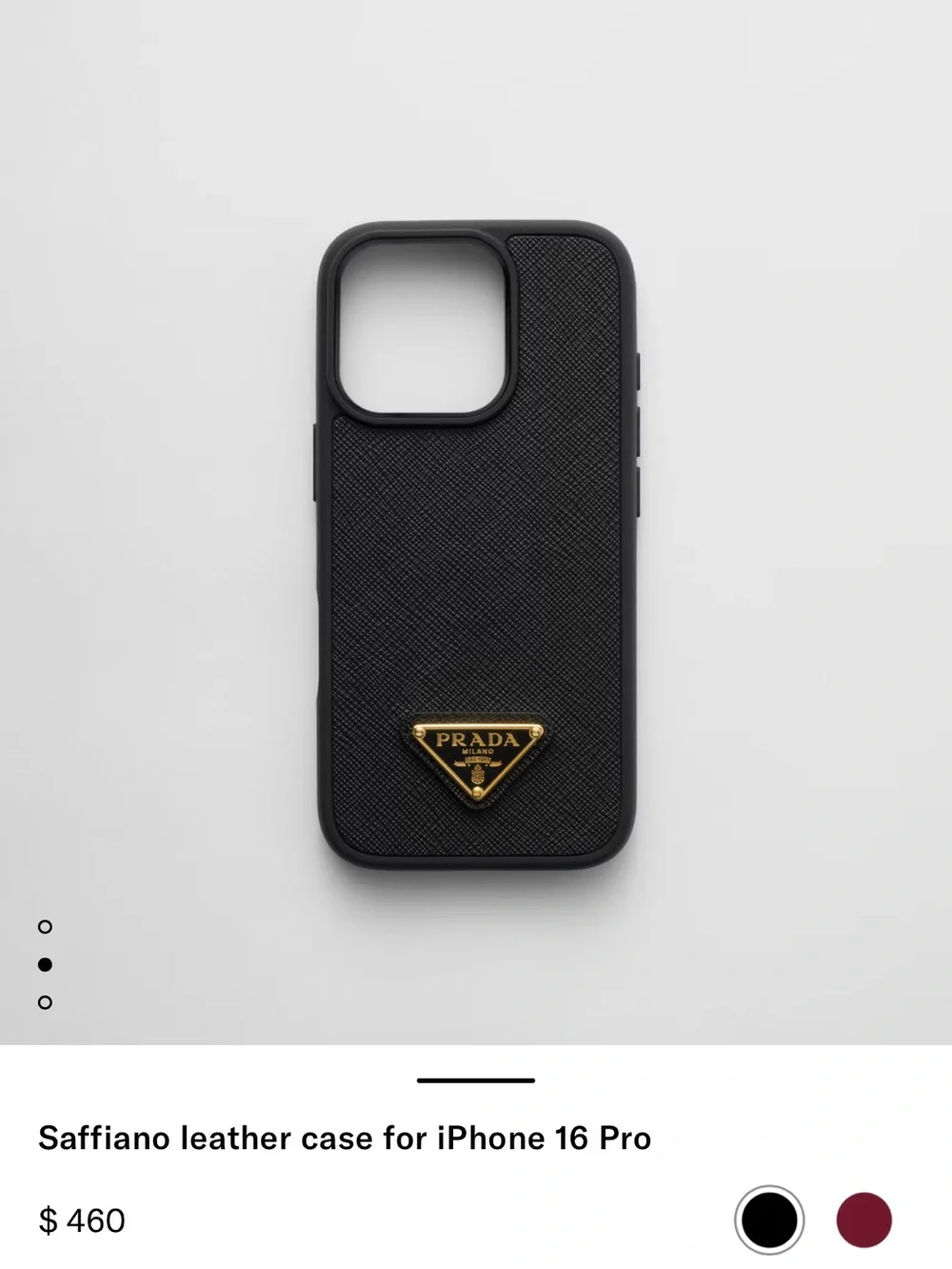 Prada Pink Saffiano Leather iPhone Cover